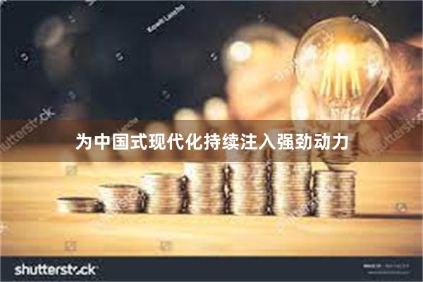 为中国式现代化持续注入强劲动力
