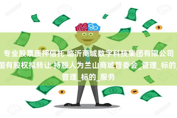 专业股票质押信托 临沂商城数字科技集团有限公司36%国有股权拟转让 持股人为兰山商城管委会_管理_标的_服务